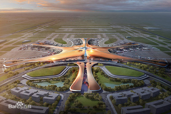 北京大兴国际机场俯视图